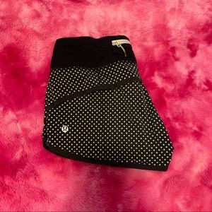 Black/White Lululemon Shorts. Size 4.